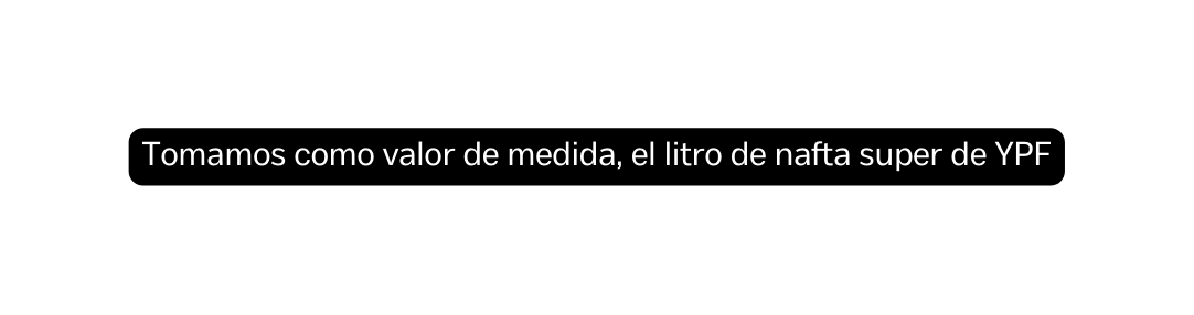 Tomamos como valor de medida el litro de nafta super de YPF